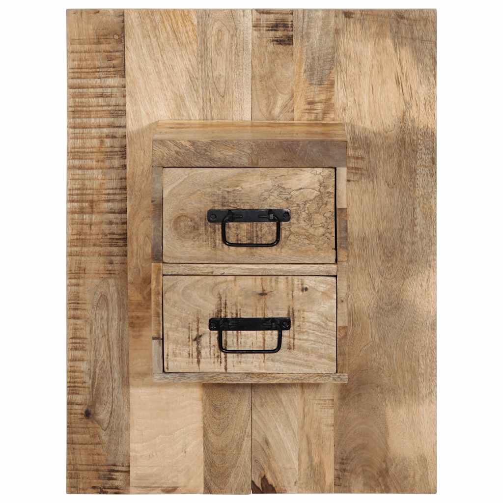 Nachtkastje 60x32x80 cm massief ruw mangohout