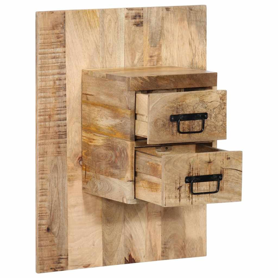 Nachtkastje 60x32x80 cm massief ruw mangohout