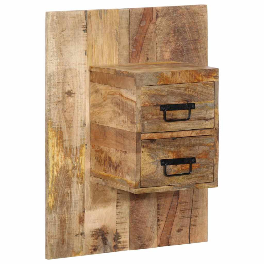 Nachtkastje 60x32x80 cm massief ruw mangohout