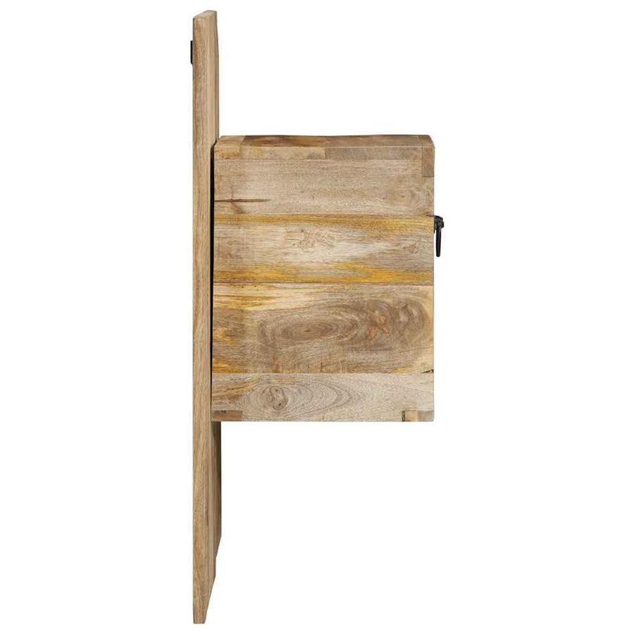 Nachtkastje 60x32x80 cm massief ruw mangohout