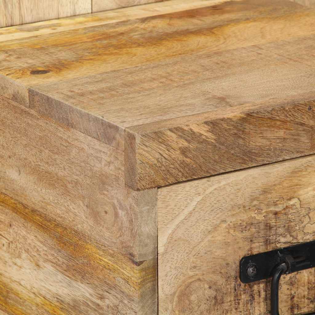 Nachtkastje 60x32x80 cm massief ruw mangohout