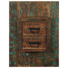 Nachtkastje 60x32x80 cm massief gerecycled hout meerkleurig