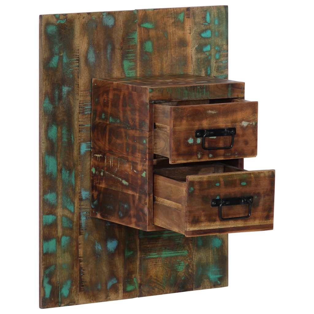 Nachtkastje 60x32x80 cm massief gerecycled hout meerkleurig