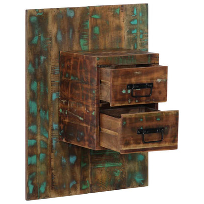 Nachtkastje 60x32x80 cm massief gerecycled hout meerkleurig