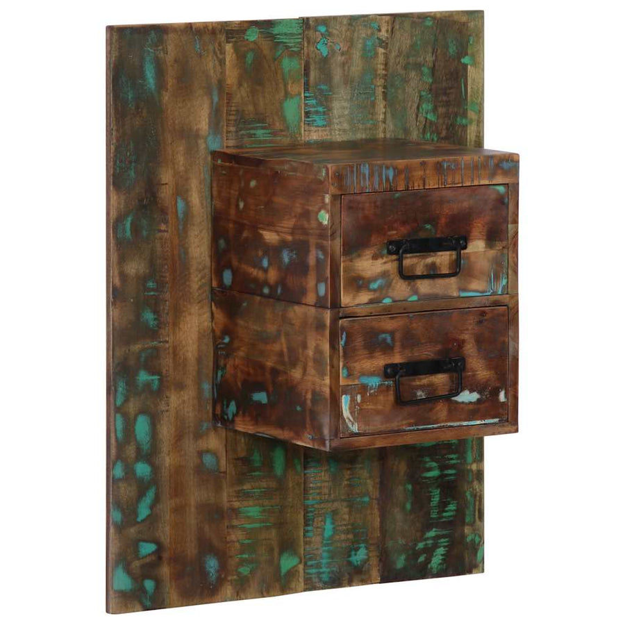 Nachtkastje 60x32x80 cm massief gerecycled hout meerkleurig