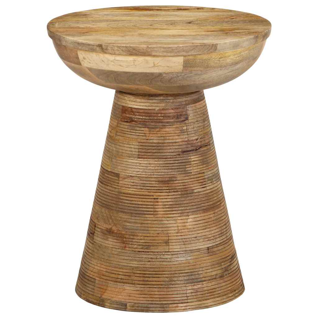 Bijzettafel Ø37X45 Cm Massief Mangohout Naturel