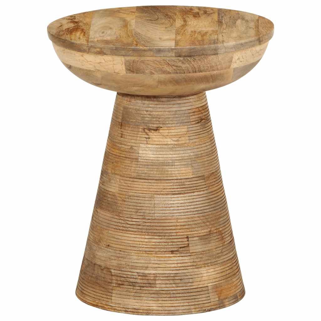 Bijzettafel Ø37X45 Cm Massief Mangohout Naturel