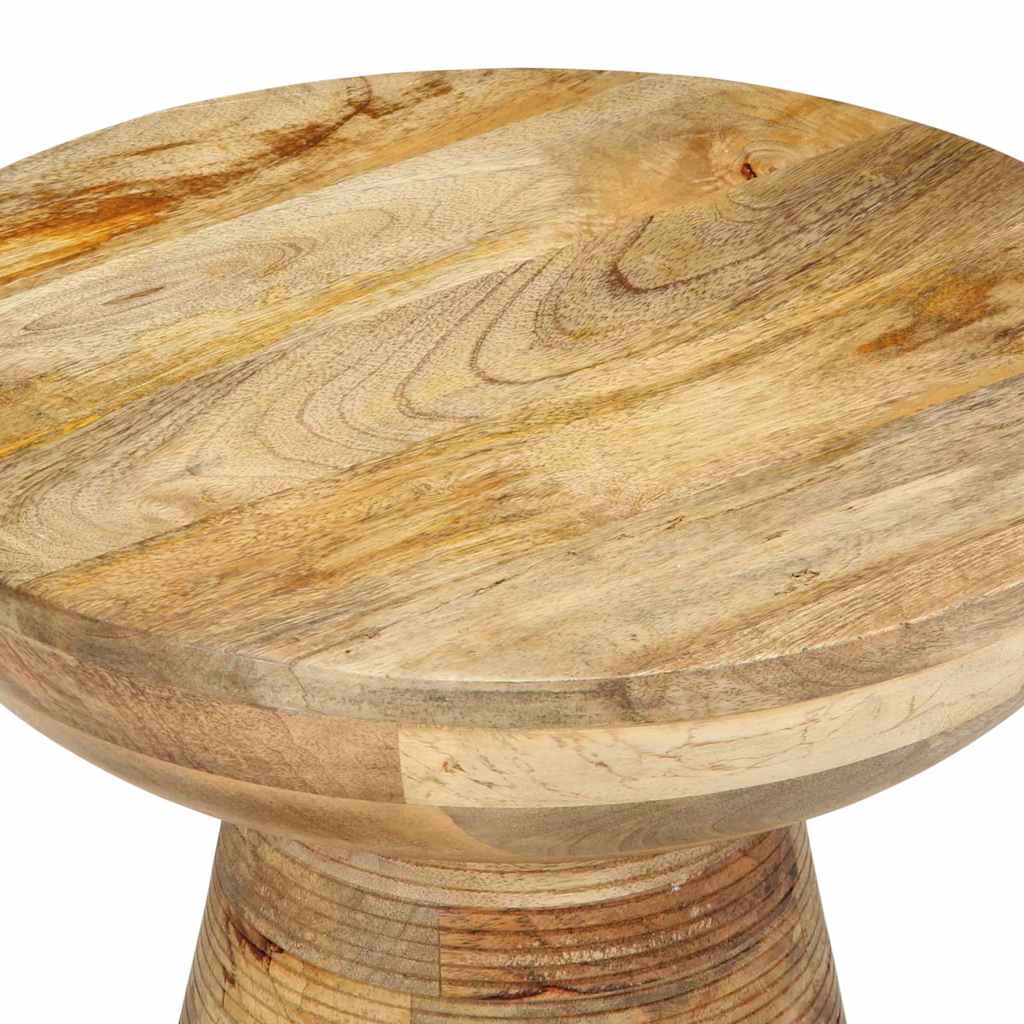 Bijzettafel Ø37X45 Cm Massief Mangohout Naturel