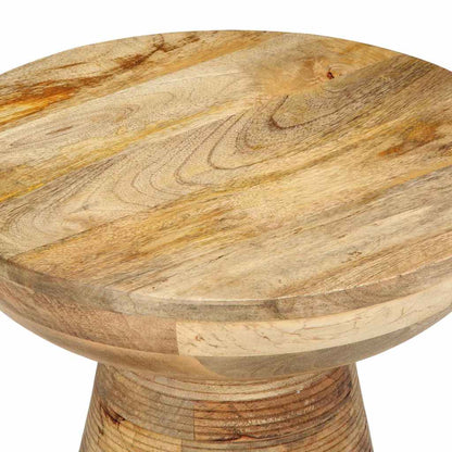 Bijzettafel Ø37X45 Cm Massief Mangohout Naturel