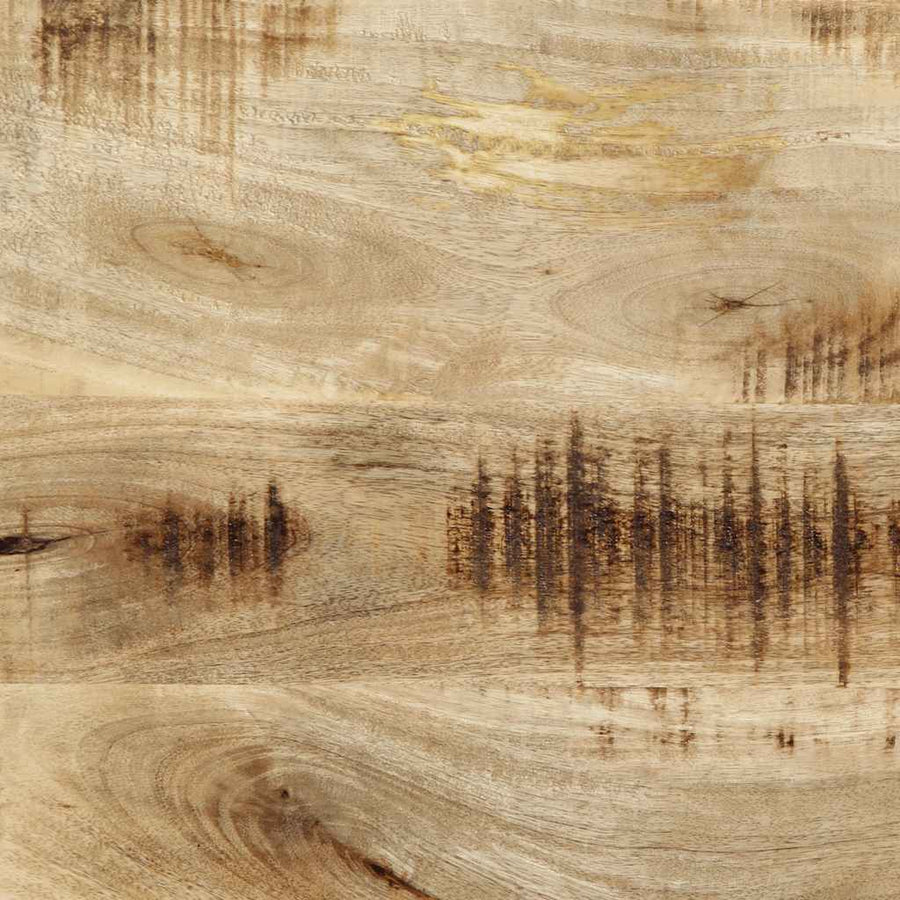 Hoofdeinde 100 cm massief hout mango en ijzer