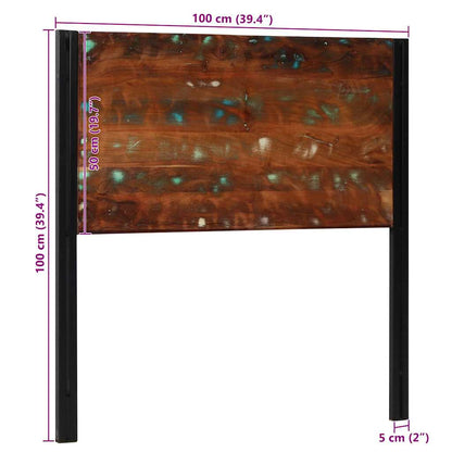 Hoofdeinde 100 cm massief gerecycled en ijzer