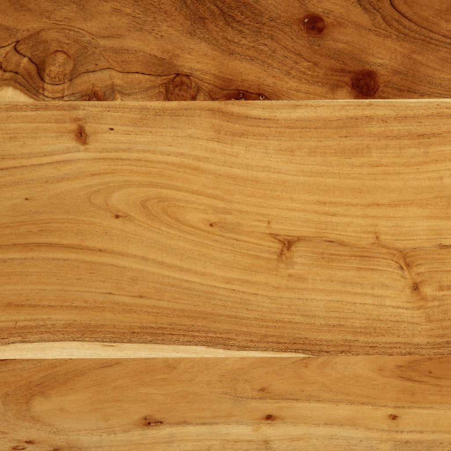 Hoofdeinde 100 cm massief hout acaciahout en ijzer
