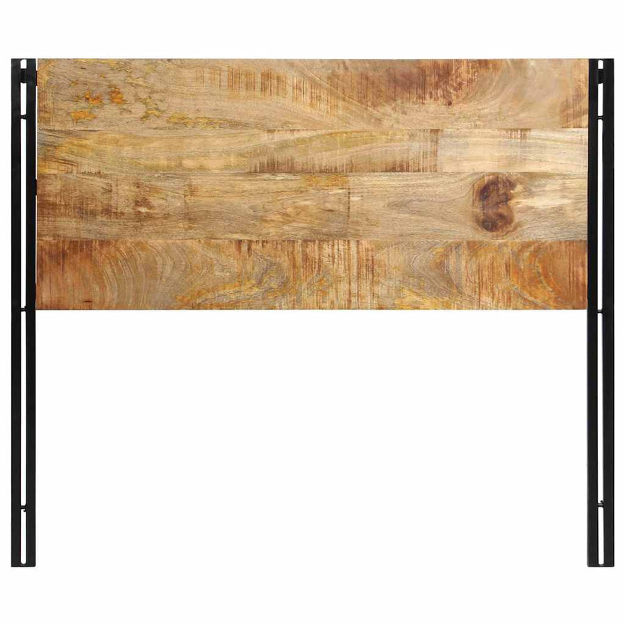 Hoofdeinde 120 cm massief hout mango en ijzer
