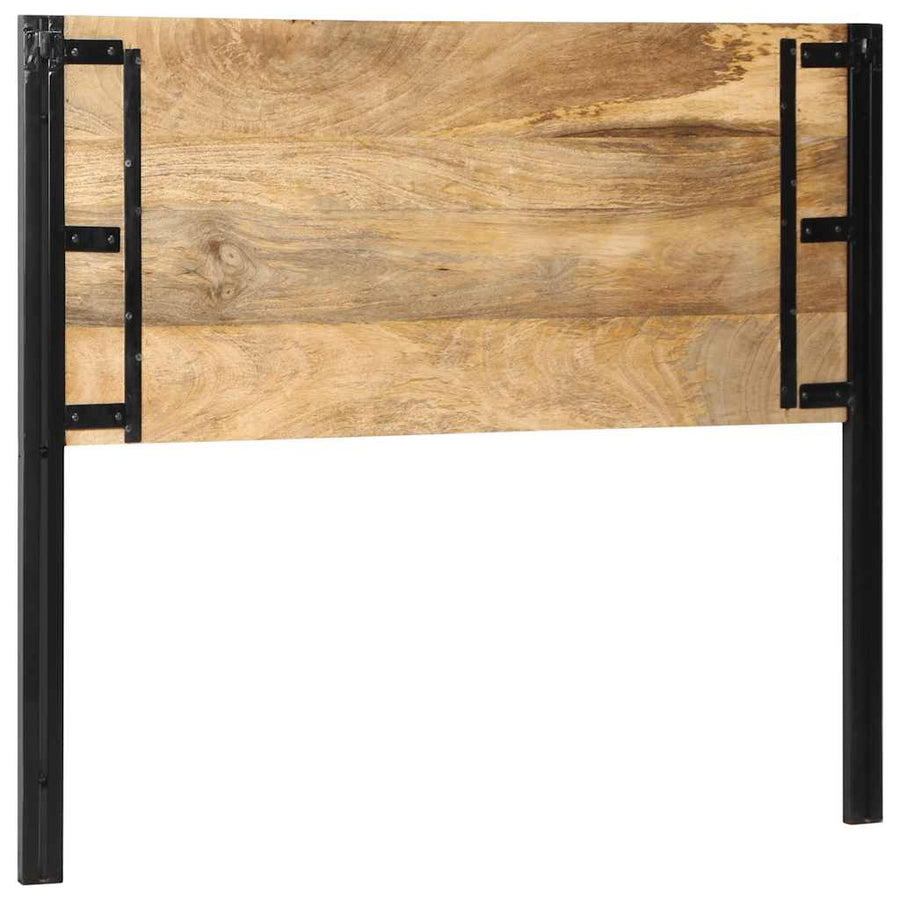 Hoofdeinde 120 cm massief hout mango en ijzer