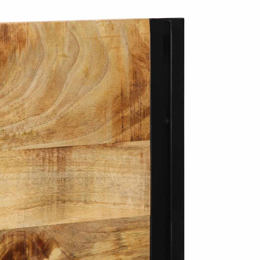 Hoofdeinde 120 cm massief hout mango en ijzer