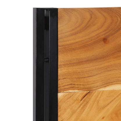 Hoofdeinde 120 cm massief hout acacia en ijzer