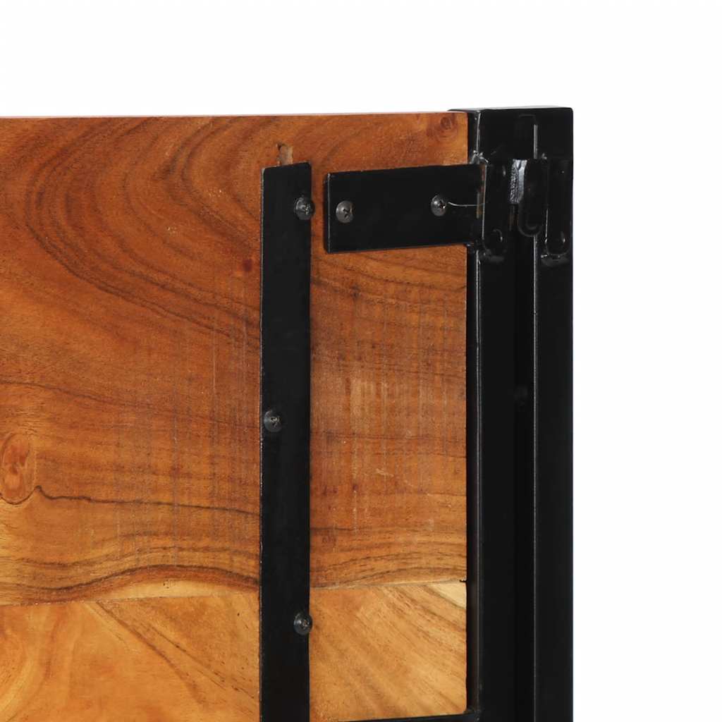 Hoofdeinde 120 cm massief hout acacia en ijzer