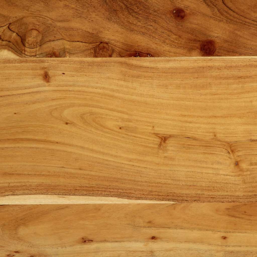 Hoofdeinde 120 cm massief hout acacia en ijzer