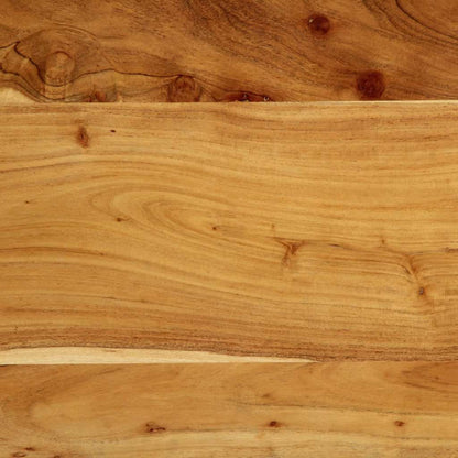 Hoofdeinde 120 cm massief hout acacia en ijzer