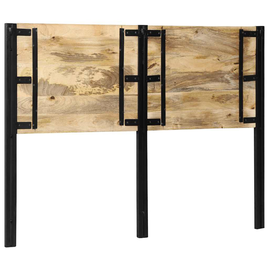 Hoofdeinde 140 cm massief hout mango en ijzer