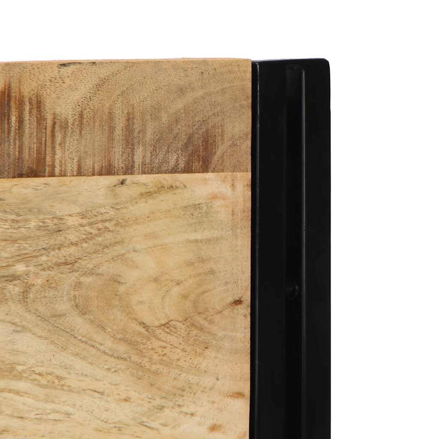 Hoofdeinde 140 cm massief hout mango en ijzer
