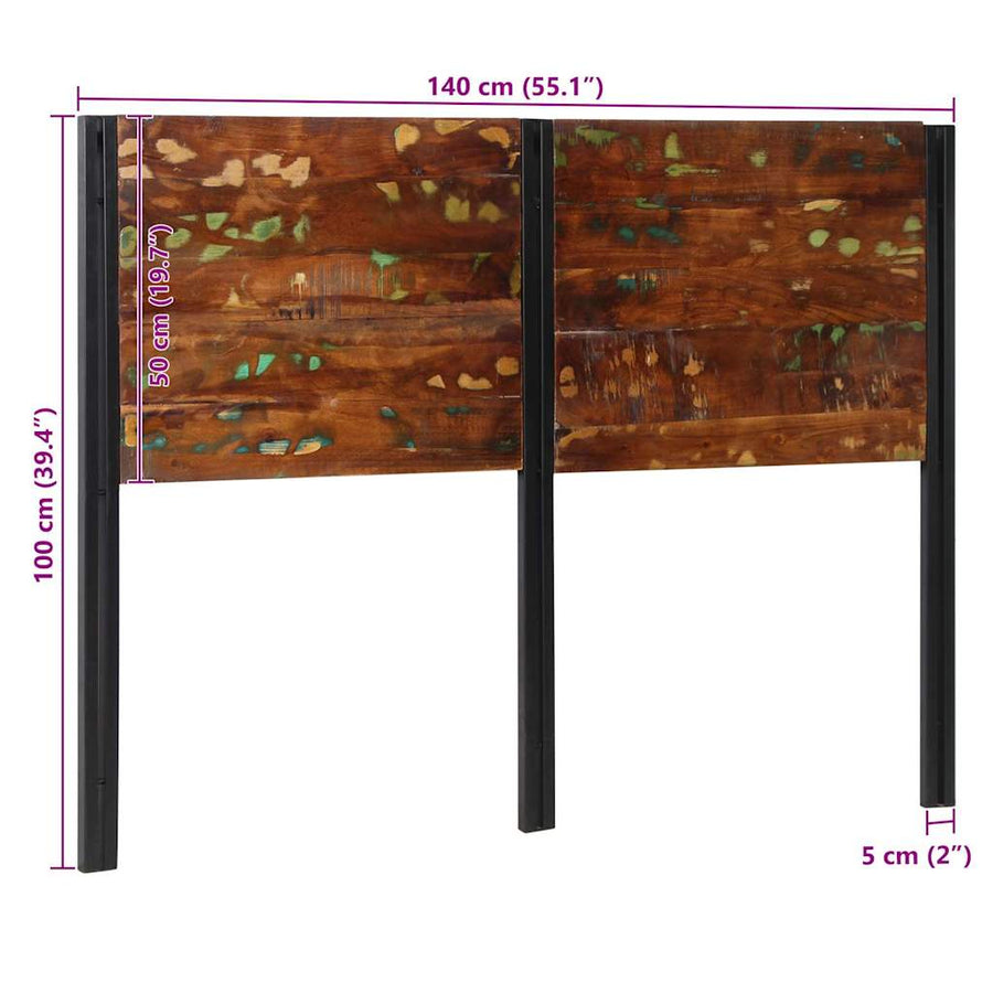 Hoofdeinde 140 cm massief gerecycled en ijzer
