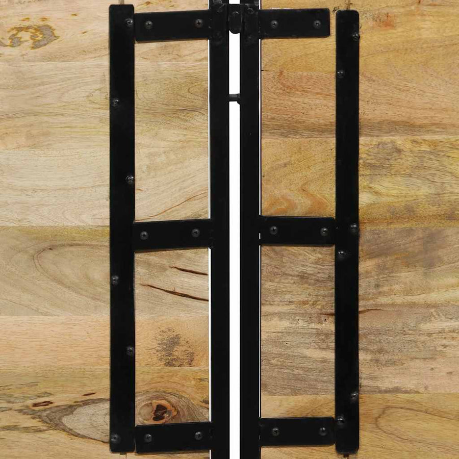 Hoofdeinde 180 cm massief hout mango en ijzer