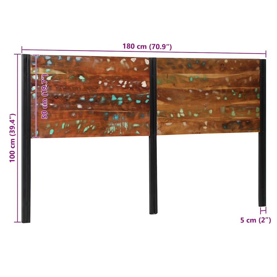 Hoofdeinde 180 cm massief gerecycled en ijzer
