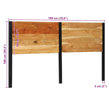 Hoofdeinde 180 cm massief hout acaciahout en ijzer