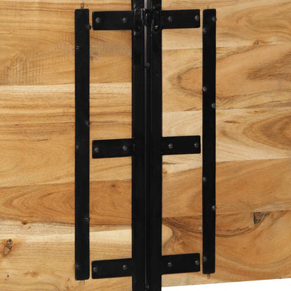 Hoofdeinde 180 cm massief hout acaciahout en ijzer