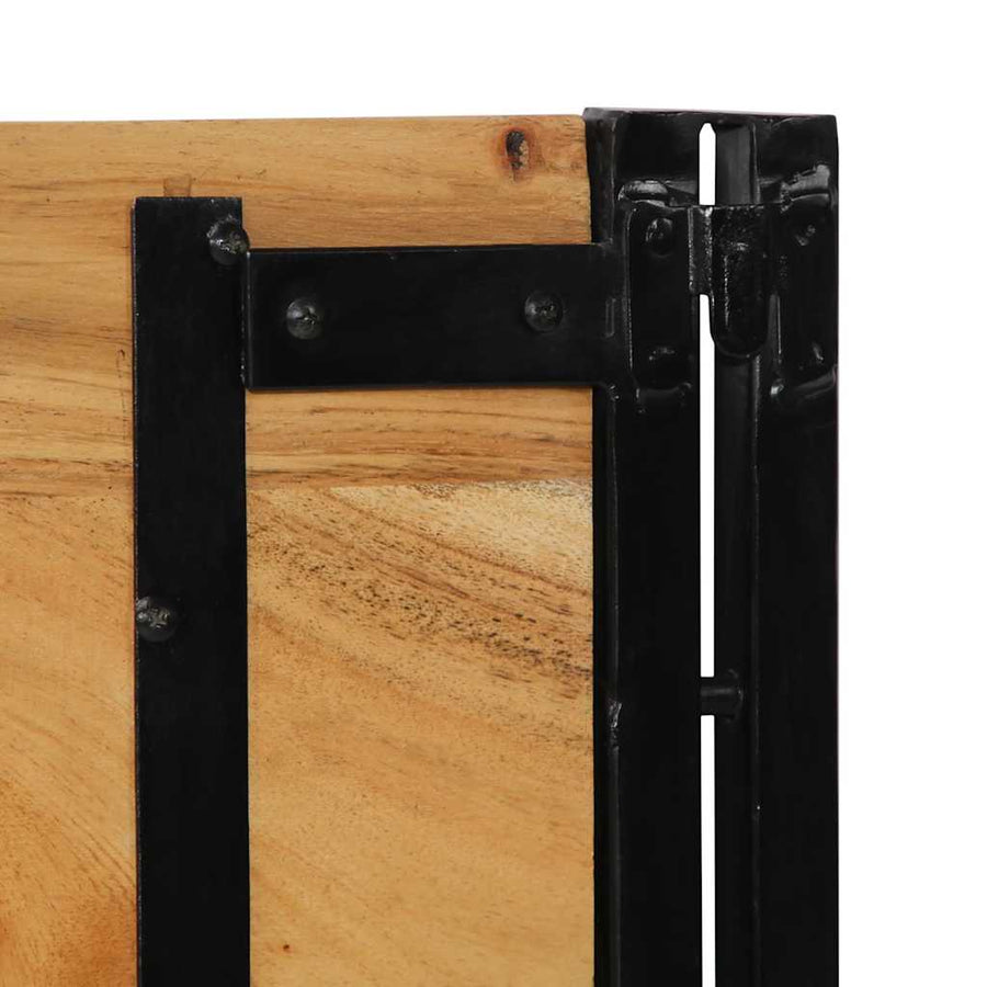 Hoofdeinde 180 cm massief hout acaciahout en ijzer