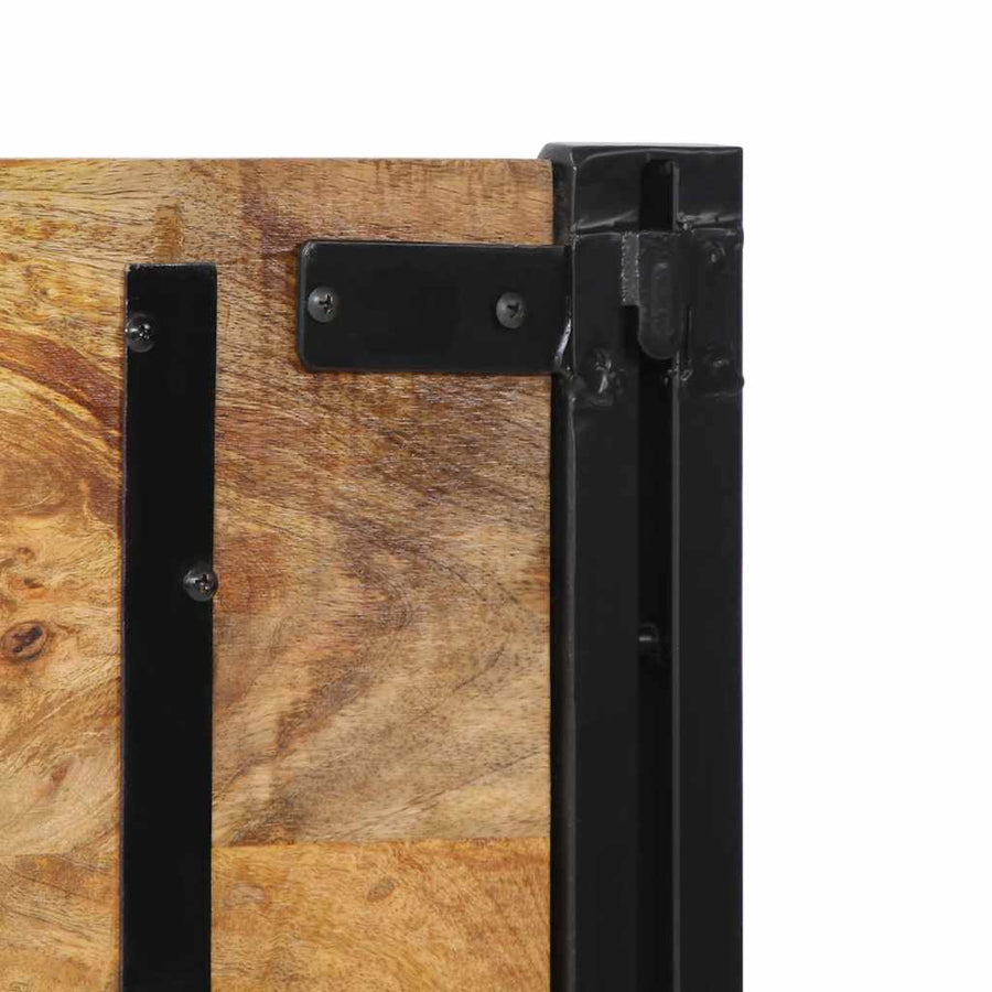 Hoofdeinde 200 cm massief hout mango en ijzer