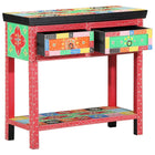 Wandtafel 80x35x76 cm multikleur met lade