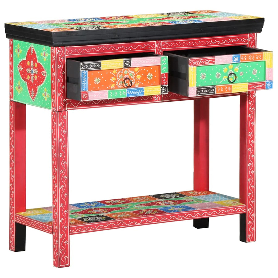 Wandtafel Met Lade Met Opslag Multikleur 80 X 35 X 76 Cm