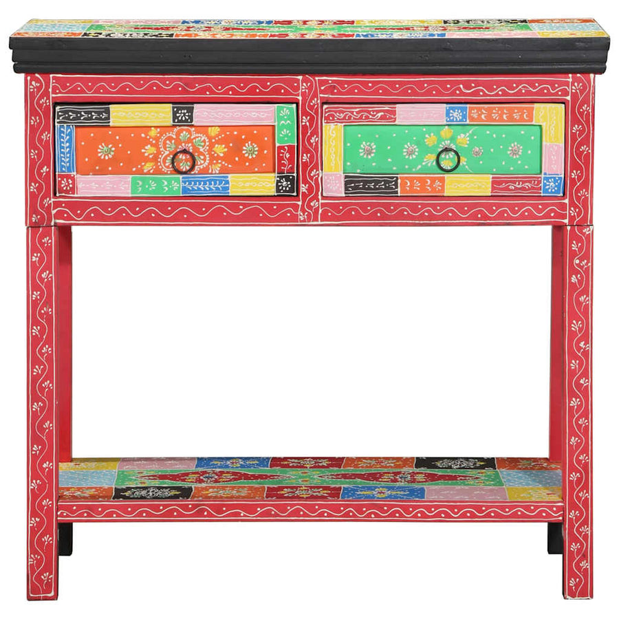 Wandtafel Met Lade Met Opslag Multikleur 80 X 35 X 76 Cm