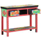 Wandtafel 100x30x77 cm multikleur met lade
