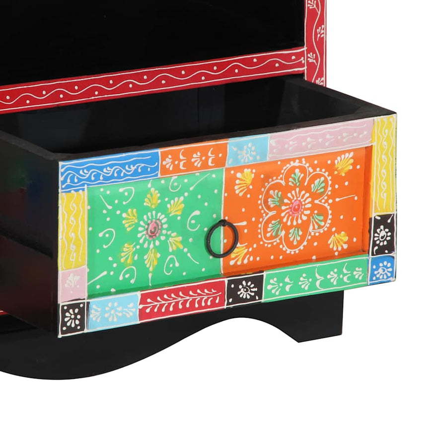 Tv-Kast Met Lade Multikleur 80 X 35 X 50 Cm Massief Mango Hout
