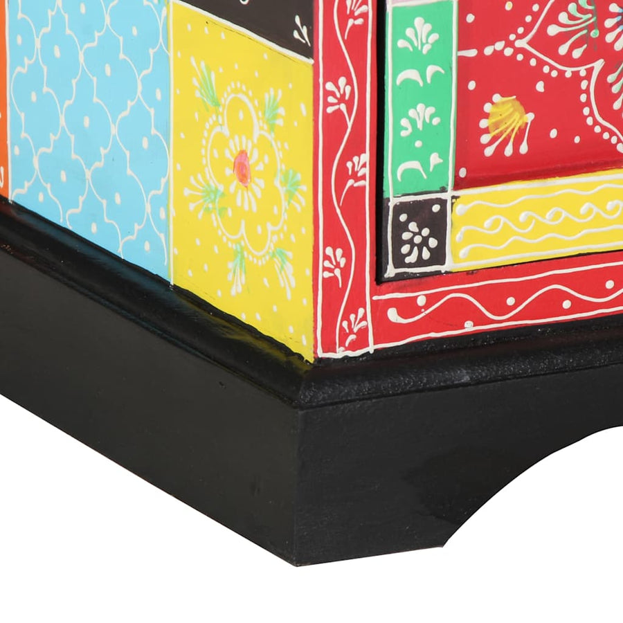 Tv-Kast Met Lade Multikleur 80 X 35 X 50 Cm Massief Mango Hout