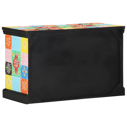 Tv-Kast Met Lade Multikleur 80 X 35 X 50 Cm Massief Mango Hout