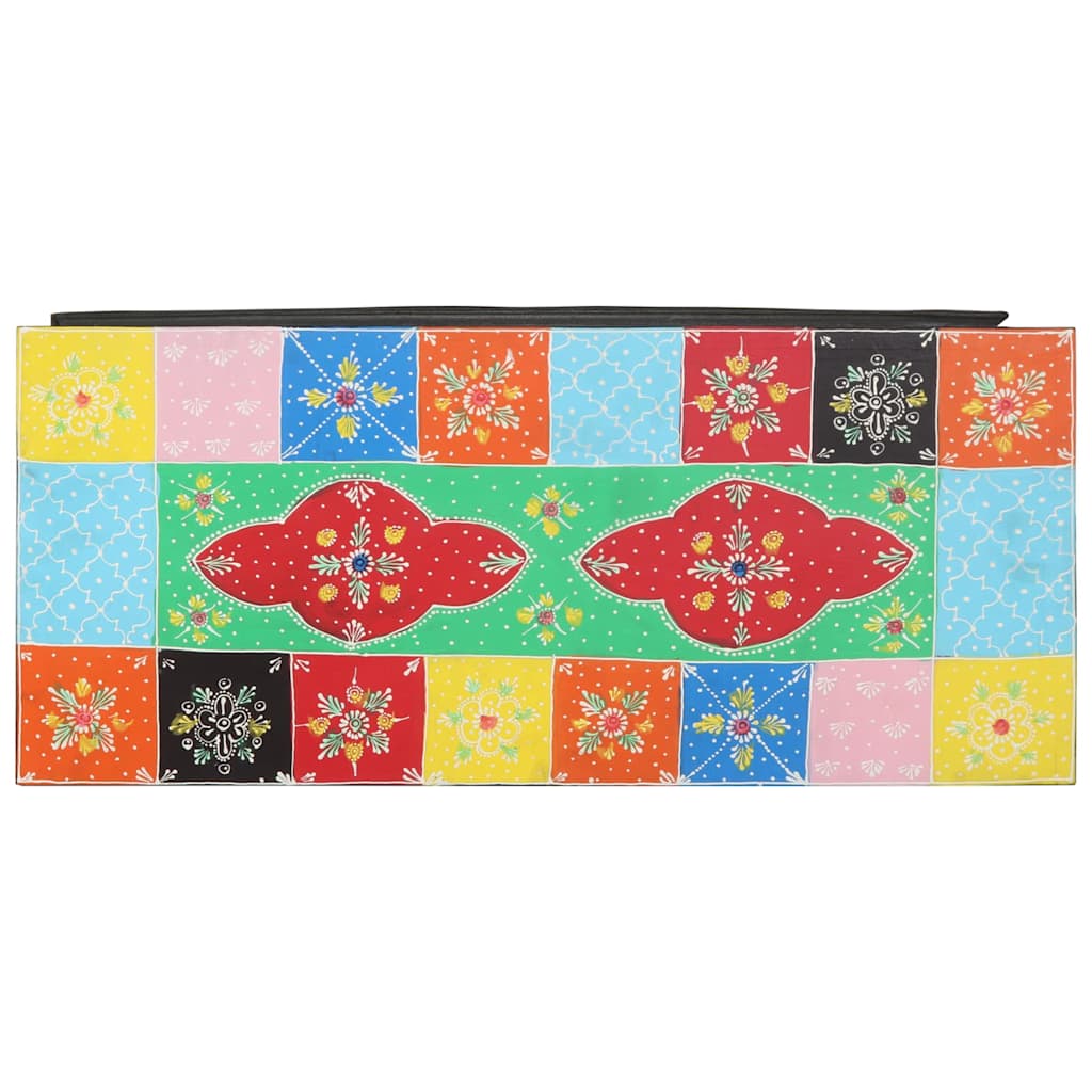 Tv-Kast Met Lade Multikleur 80 X 35 X 50 Cm Massief Mango Hout