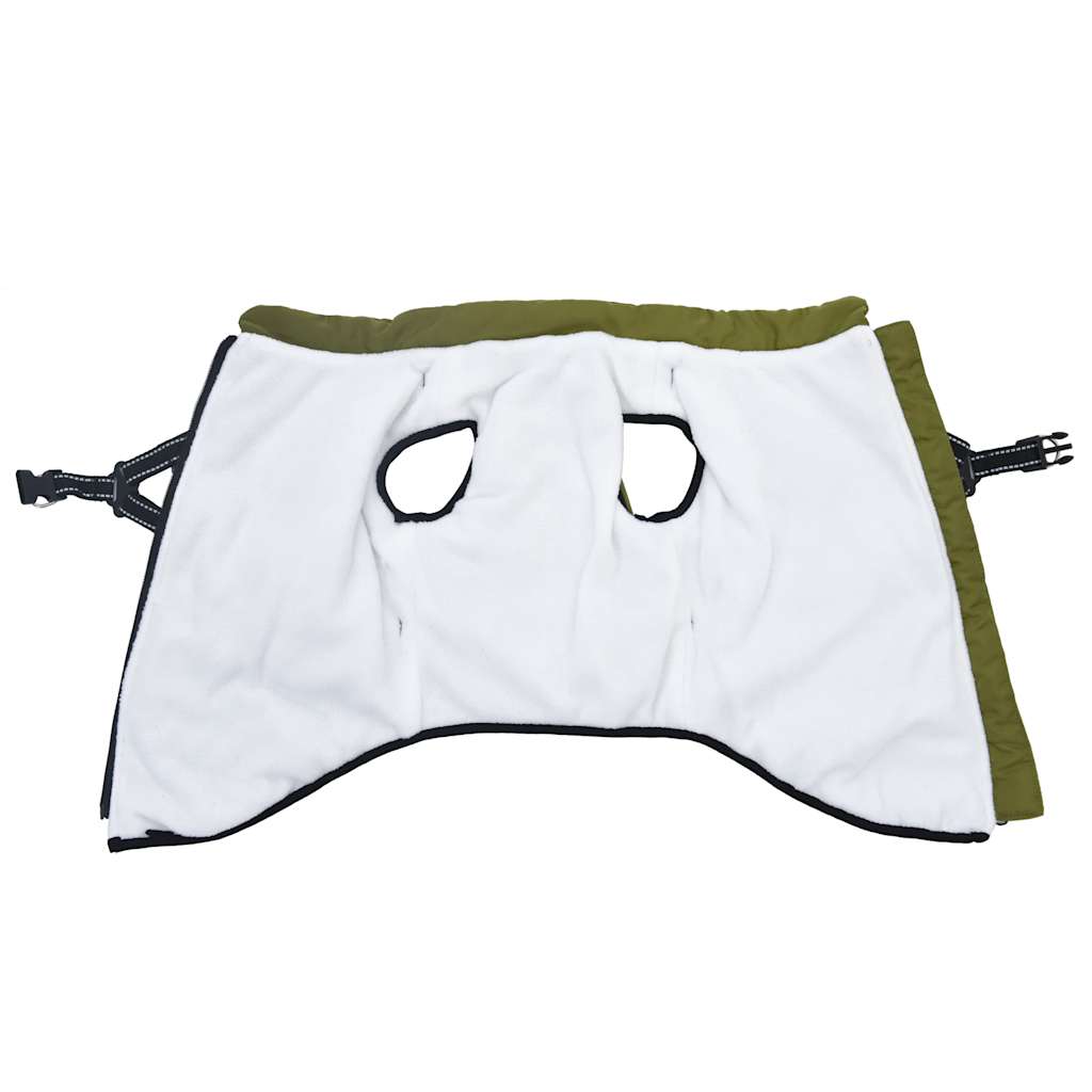Hondenjas met harnas waterdicht reflecterend legergroen 3XL