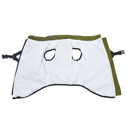 Hondenjas met harnas waterdicht reflecterend legergroen 3XL
