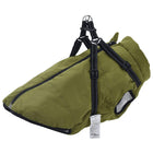 Hondenjas met harnas waterdicht reflecterend legergroen 68 cm
