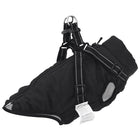 Hondenjas met harnas 32 cm zwart waterdicht reflecterend