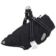 Hondenjas met harnas 40 cm zwart waterdicht reflecterend