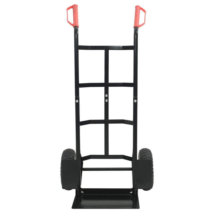 Handtrolley Zwart en Rood 57 x 46 x 113 cm Staal