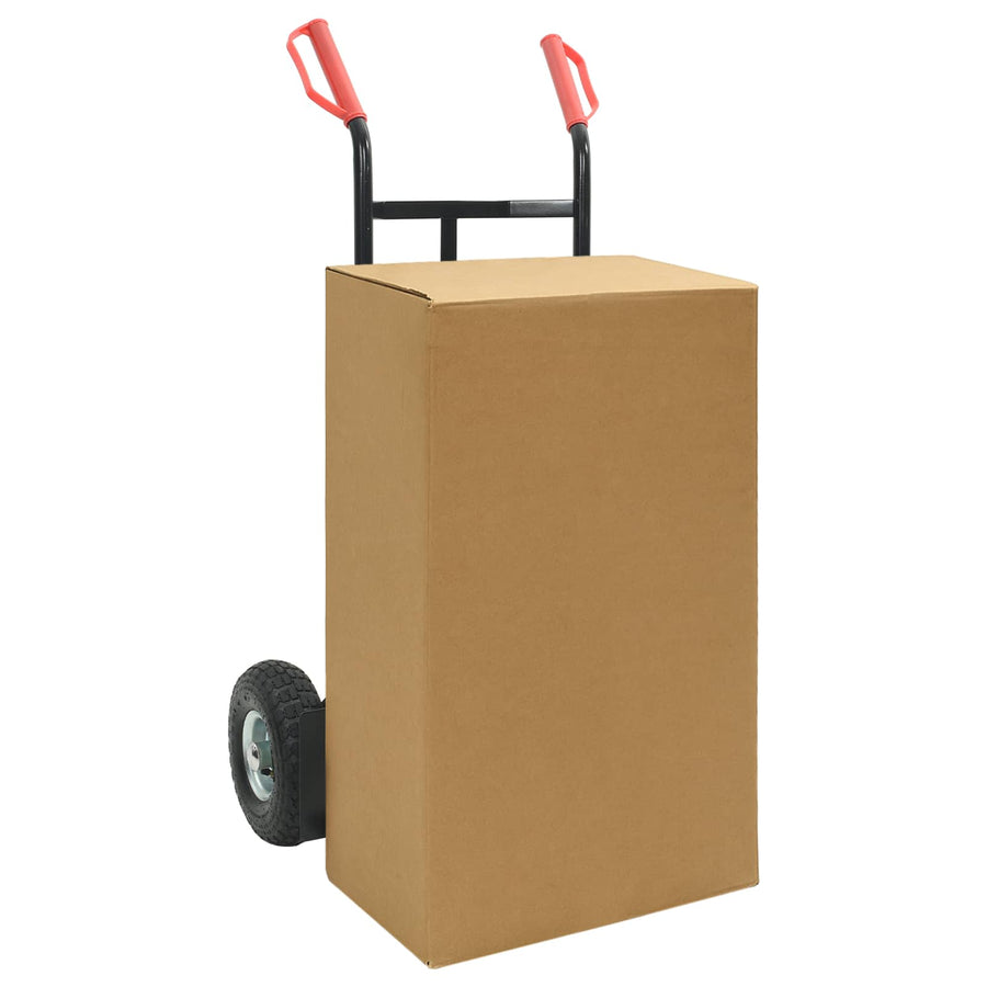 Handtrolley Zwart en Rood 57 x 46 x 113 cm Staal