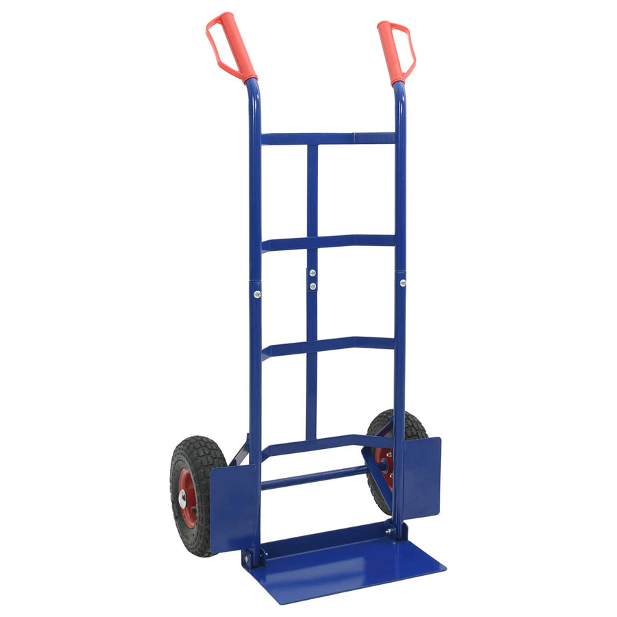 Handtrolley Blauw en Rood 57 x 46 x 113 cm Staal