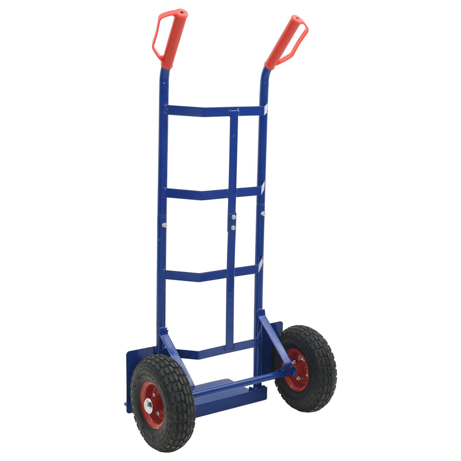 Handtrolley Blauw en Rood 57 x 46 x 113 cm Staal