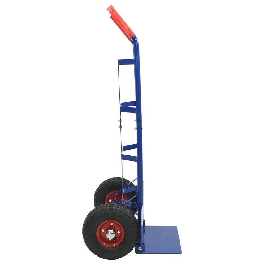 Handtrolley Blauw en Rood 57 x 46 x 113 cm Staal